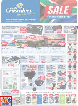 Cash Crusaders : Sale On Brand New Goods (15 Sep - 8 Oct 2017), page 1