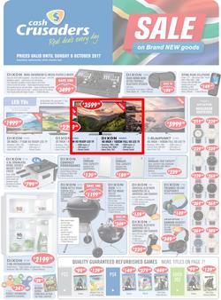 Cash Crusaders : Sale On Brand New Goods (15 Sep - 8 Oct 2017), page 1