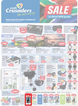 Cash Crusaders : Sale On Brand New Goods (15 Sep - 8 Oct 2017), page 1