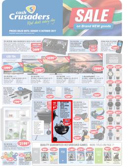 Cash Crusaders : Sale On Brand New Goods (15 Sep - 8 Oct 2017), page 1
