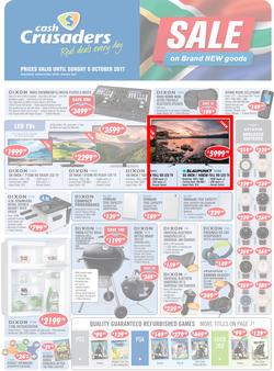 Cash Crusaders : Sale On Brand New Goods (15 Sep - 8 Oct 2017), page 1