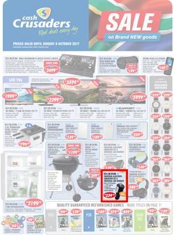 Cash Crusaders : Sale On Brand New Goods (15 Sep - 8 Oct 2017), page 1