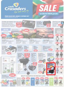 Cash Crusaders : Sale On Brand New Goods (15 Sep - 8 Oct 2017), page 1