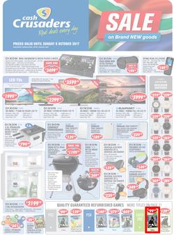 Cash Crusaders : Sale On Brand New Goods (15 Sep - 8 Oct 2017), page 1