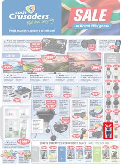 Cash Crusaders : Sale On Brand New Goods (15 Sep - 8 Oct 2017), page 1