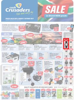 Cash Crusaders : Sale On Brand New Goods (15 Sep - 8 Oct 2017), page 1