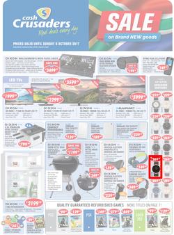 Cash Crusaders : Sale On Brand New Goods (15 Sep - 8 Oct 2017), page 1