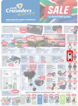 Cash Crusaders : Sale On Brand New Goods (15 Sep - 8 Oct 2017), page 1