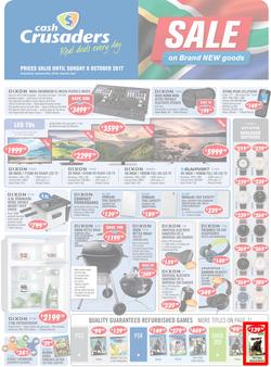 Cash Crusaders : Sale On Brand New Goods (15 Sep - 8 Oct 2017), page 1