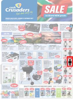 Cash Crusaders : Sale On Brand New Goods (15 Sep - 8 Oct 2017), page 1