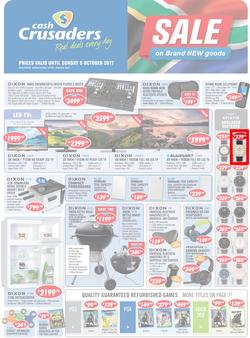 Cash Crusaders : Sale On Brand New Goods (15 Sep - 8 Oct 2017), page 1