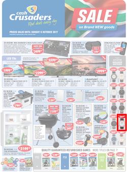 Cash Crusaders : Sale On Brand New Goods (15 Sep - 8 Oct 2017), page 1