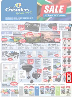 Cash Crusaders : Sale On Brand New Goods (15 Sep - 8 Oct 2017), page 1