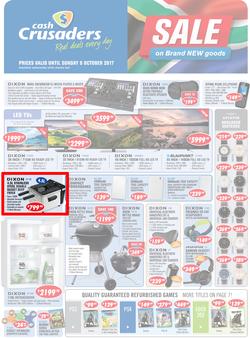 Cash Crusaders : Sale On Brand New Goods (15 Sep - 8 Oct 2017), page 1