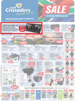 Cash Crusaders : Sale On Brand New Goods (15 Sep - 8 Oct 2017), page 1
