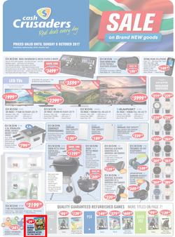Cash Crusaders : Sale On Brand New Goods (15 Sep - 8 Oct 2017), page 1