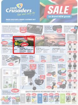 Cash Crusaders : Sale On Brand New Goods (15 Sep - 8 Oct 2017), page 1