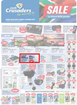 Cash Crusaders : Sale On Brand New Goods (15 Sep - 8 Oct 2017), page 1