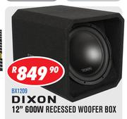 Dixon 12" 600W Recessed Woofer Box BX1209
