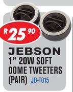 Jebson 1" 20W SOFT DOME Tweeters Pair JB-T015