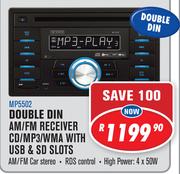 Double Din Am/FM Receiver CD/MP3/WMA With USB & SD Slots