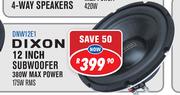 Dixon 12 Inch Subwoofer 380W Max Power DNW12E1
