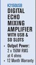 1Dixon Digital Echo Mixing Amplifier With USB & SD Slots K2150USB