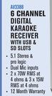 1Dixon 6 Channel Digital Karaoke Receiver With USB & SD Slots AV3388