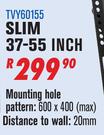 Slim 37-55 Inch Tilt Mounts TVY60155 With Magnetic Spirit Level