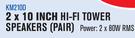Dixon 2 x 10 Inch HiFi Tower Speakers Pair KM210D