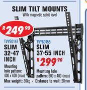 Slim 32-47 Inch Tilt Mounts TVY60147 With Magnetic Spirit Level