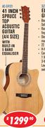 Sanchex 41 Inch Spruce Top Acoustic Guitar 4/4 Size AE-C41S1 With Built In 5 Band Equaliser