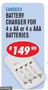 Battery Charger For 4 x AA Or 4 x AAA Batteries EA403CEU