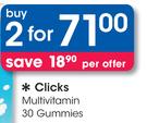 Clicks Multivitamin-2x30 Gummies