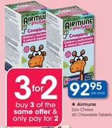 Airmune Zoo Chews 60 Chewable Tablets-Per Pack