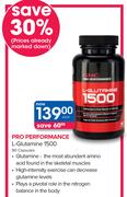 GNC Pro Performance L-Glutamine 1500 90 Capsules-Each