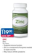 GNC Zinc 100 Tablets-Per Pack
