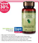 GNC Herbal Plus Gingko Biloba 100 Capsules-Per Pack