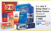 Deep Heat Or Deep Freeze Products-Each