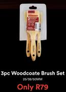 Hamilton's 3 Pc Woodcoate Brush Set (25/38/50mm)