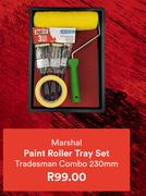 Marshal Paint Roller Tray Set Tradesman Combo 230mm