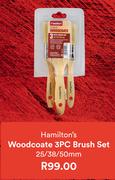 Hamilton's Wood Coat 3 Pc Brush Set 25/38/50mm