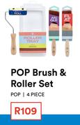 Pop 4 Piece Brush & Roller Set