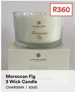 Charisma Moroccan Fig 3 Wick Candle-500g