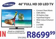 Samsung 46" Full HD LED TV  Model No:UA46EH6030