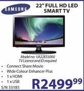 Samsung 22" Full HD LED Smart Tv Model No:UA22ES5000