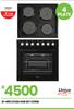 Univa 4 Plate Oven Hob Set U336B 21-480