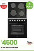 Univa 4 Plate Oven Hob Set U336B 21-480
