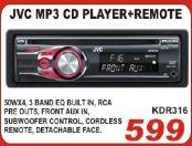 JVC MP3 CD Player + Remote(KDR316)