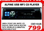 Alpine USB MP3 CD Player